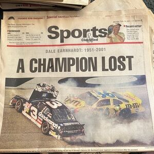 Vintage NASCAR Newspaper Clipping